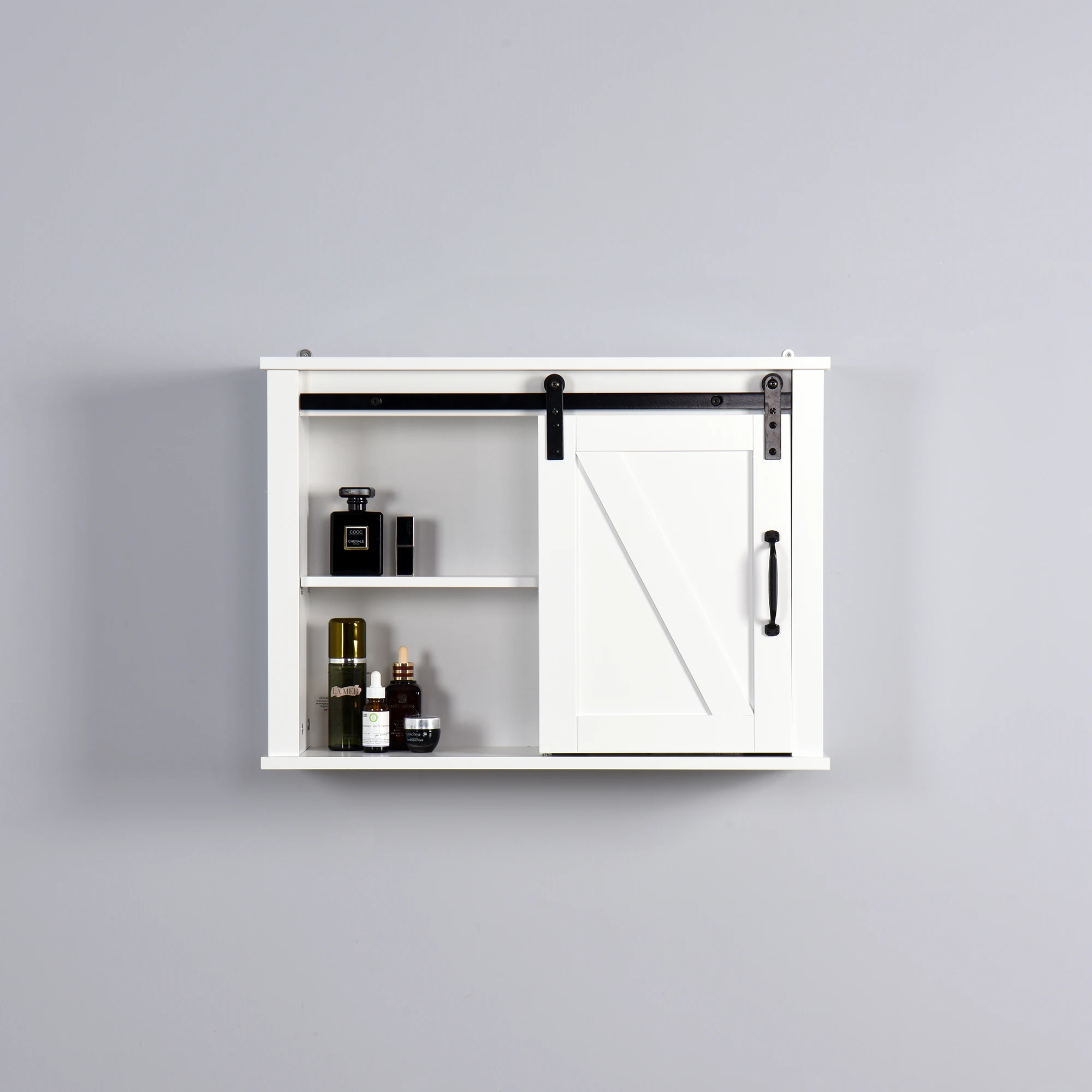 Bathroom Wall Cabinet with 2 Adjustable Shelves Wooden Storage Cabinet with a Barn Door 27.16x7.8x19.68 inch
Bathroom Wall Cabinet with 2 Adjustable Shelves Wooden Storage Cabinet with a Barn Door 27.16x7.8x19.68 inch