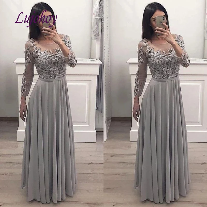 Silver Long Sleeve Lace Mother of the Bride Dresses Plus Size for Weddings Godmother Formal Evening Groom Dinner Gown
Silver Long Sleeve Lace Mother of the Bride Dresses Plus Size for Weddings Godmother Formal Evening Groom Dinner Gown