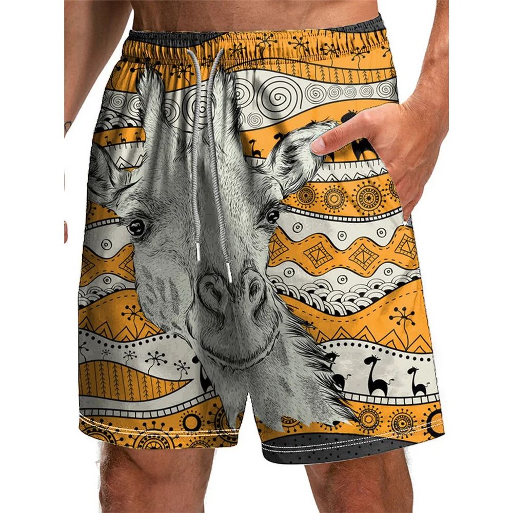 HXFashion Men's Shorts Funny Animal Giraffe Printed Board Shorts Polyester Pockets Pants Sportswear Men Clothing
HXFashion Men's Shorts Funny Animal Giraffe Printed Board Shorts Polyester Pockets Pants Sportswear Men Clothing