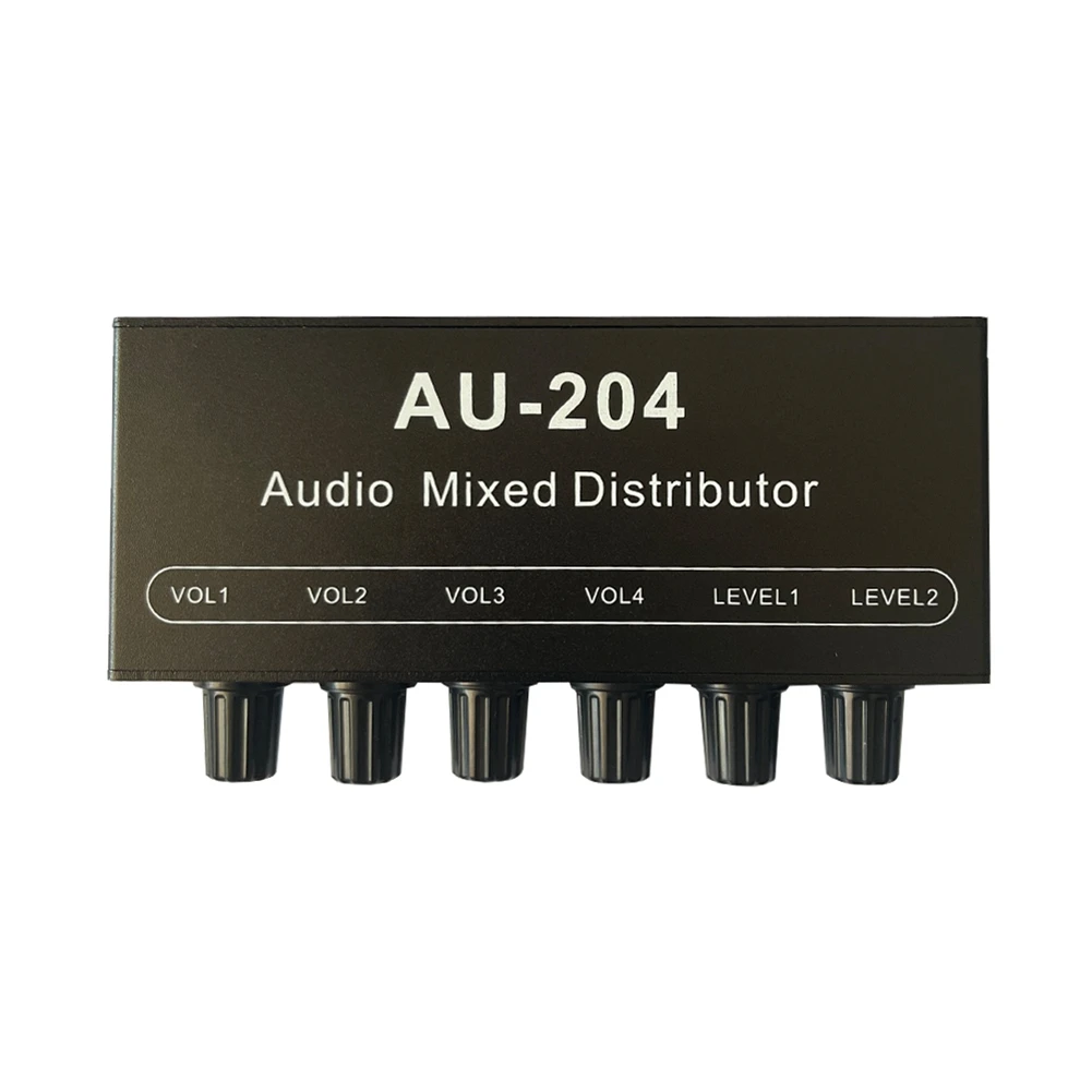 

Стерео аудио микшер распределительный сигнал переключатель 2 входа 4 выхода индивидуальное управление усилитель для наушников