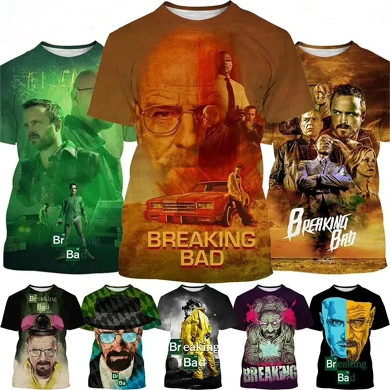 3D Printed TV Series Breaking Bad Print T-shirt Summer Fashion Men's Casual Round Neck Short-sleeved Hip-hop Cool T Shirt Tees
3D Printed TV Series Breaking Bad Print T-shirt Summer Fashion Men's Casual Round Neck Short-sleeved Hip-hop Cool T Shirt Tees