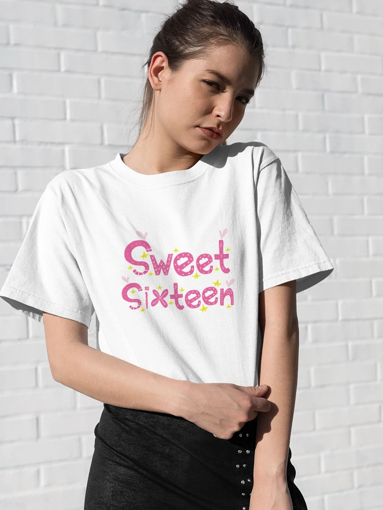 Yeskuni Sweet Sixteen Cute T Shirts for Girls Fashion Summer Young Style Women Clothes Sweetheart Harajuku Soft Femme Vetement
Yeskuni Sweet Sixteen Cute T Shirts for Girls Fashion Summer Young Style Women Clothes Sweetheart Harajuku Soft Femme Vetement