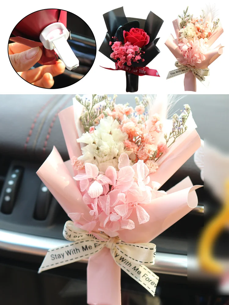 

Car Air Outlet Perfume Decoration Creative Car Immortal Dried Bouquet Small Fresh Car Air Conditioning Mouth Fragrance Clip New