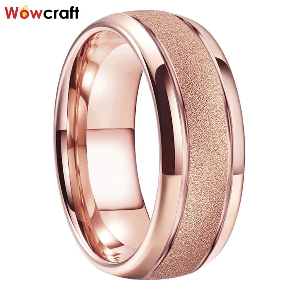6mm 8mm Rose Gold Sandblasted Tungsten Wedding Band Men Women Jewelry Finger Fashion Ring Domed Comfort Fit
6mm 8mm Rose Gold Sandblasted Tungsten Wedding Band Men Women Jewelry Finger Fashion Ring Domed Comfort Fit