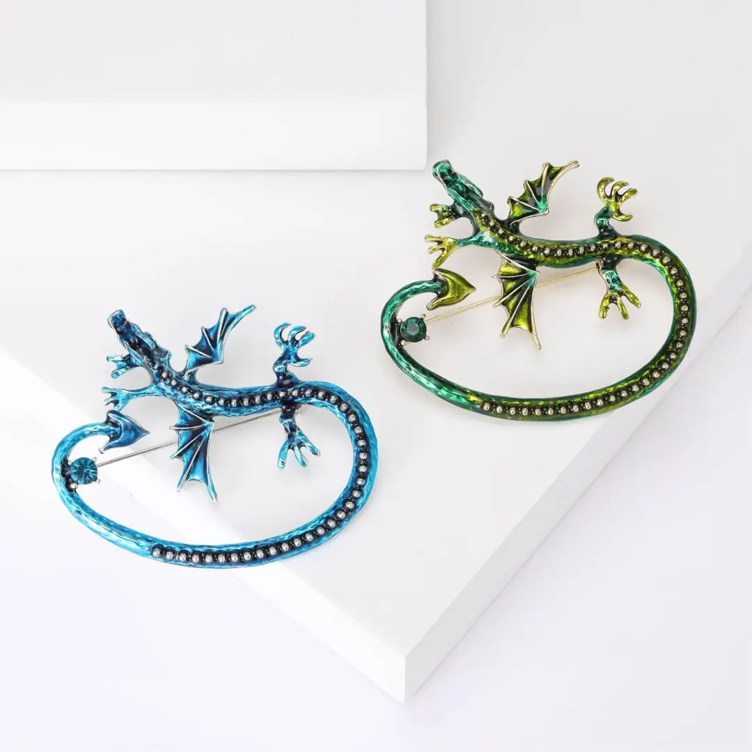 Dmari Designer Brooch Unique Enamel Dragon Brooch Vintage 2-Color Lizard Lapel Pins Luxury Jewelry Accessories For Clothing
Dmari Designer Brooch Unique Enamel Dragon Brooch Vintage 2-Color Lizard Lapel Pins Luxury Jewelry Accessories For Clothing