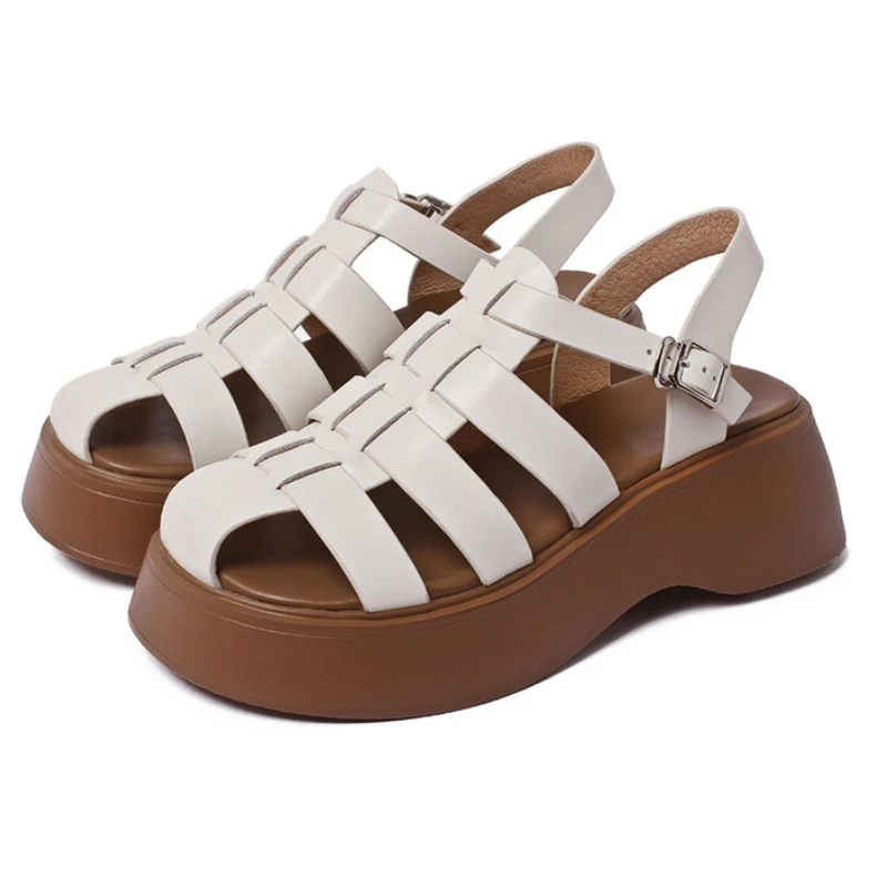 Сандалии-гладиаторы женские на платформе, Кожаные плетеные дизайнерские босоножки на танкетке, брендовые дизайнерские ретро туфли ручной работы
Сандалии-гладиаторы женские на платформе, Кожаные плетеные дизайнерские босоножки на танкетке, брендовые дизайнерские ретро туфли ручной работы