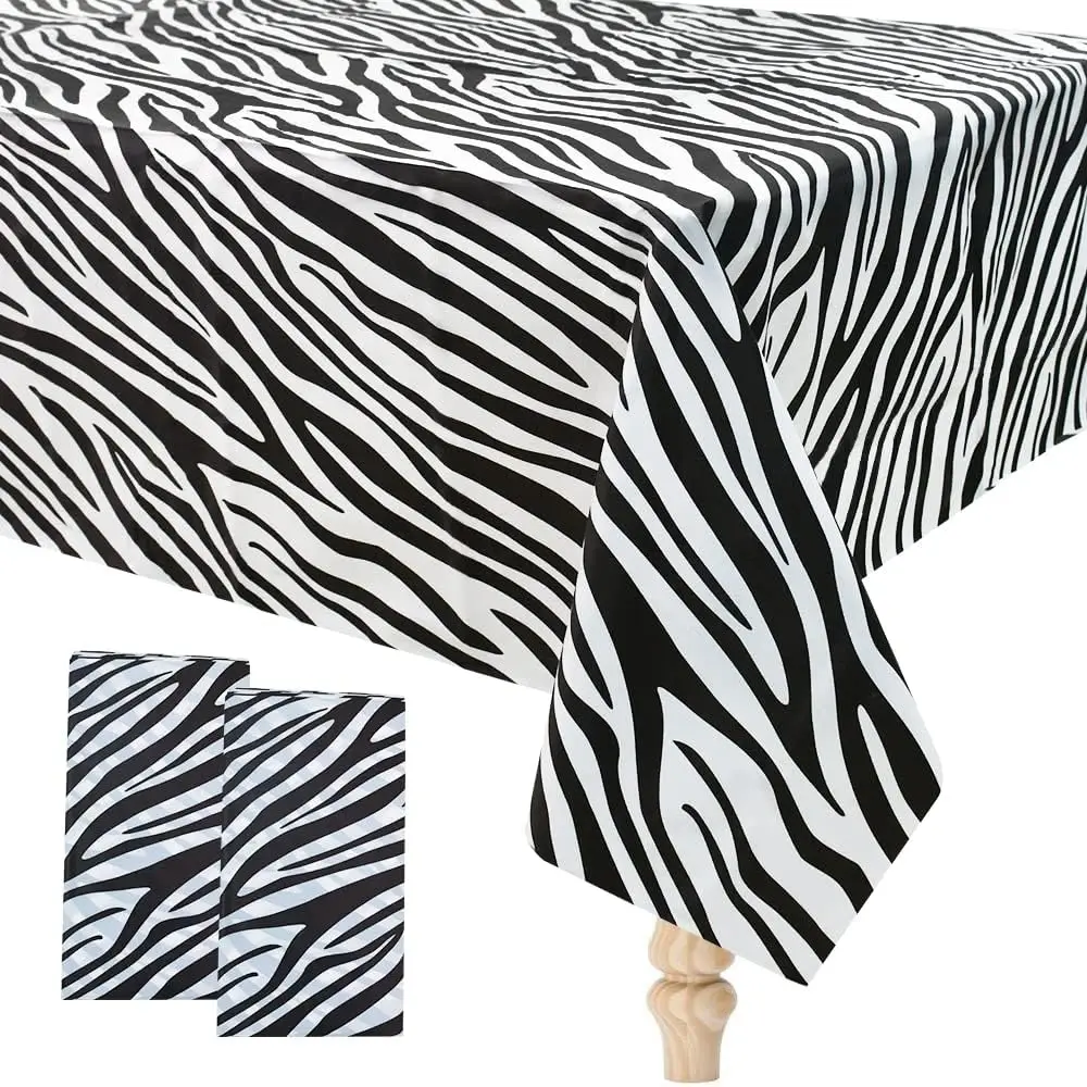 Animal Safari Theme Tablecloth 2 Pieces Jungle Zoo Party Table Cover Party Supplies with Zebra Print for Jungle Animal Theme
Animal Safari Theme Tablecloth 2 Pieces Jungle Zoo Party Table Cover Party Supplies with Zebra Print for Jungle Animal Theme