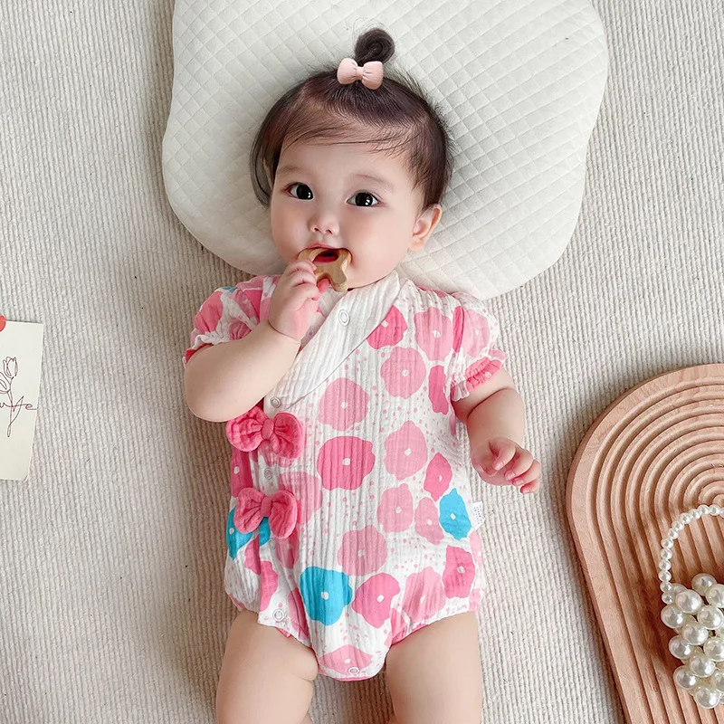2022 baby summer pure cotton refreshing pastoral style floral female baby triangle bag fart romper to go out short sleeves girl
2022 baby summer pure cotton refreshing pastoral style floral female baby triangle bag fart romper to go out short sleeves girl
