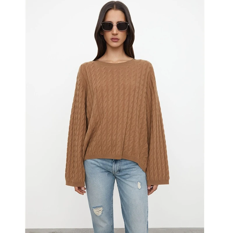 New Colors!! Totem* Cable Winter Season Cashmere O-neck Casual Loose Style Longer Rear Sweater
New Colors!! Totem* Cable Winter Season Cashmere O-neck Casual Loose Style Longer Rear Sweater
