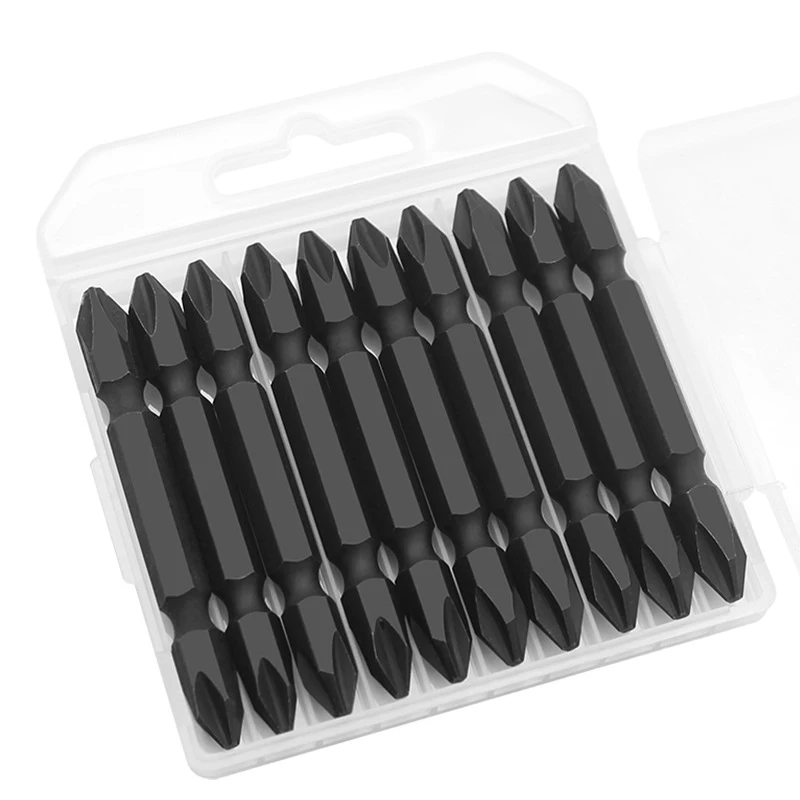 10pcs Phillips Double End Impact Screwdriver Bit Set For Electric Tool Cross Hardness Magnetic Tips Home Repair Tools
10pcs Phillips Double End Impact Screwdriver Bit Set For Electric Tool Cross Hardness Magnetic Tips Home Repair Tools