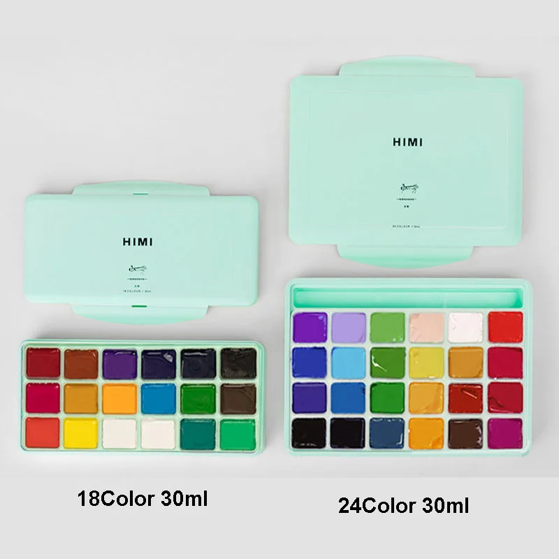 Gouache Paints Set 18/24colors 30ml Jelly Cup Non-Toxic Gouache Artist Watercolor Paint with Palette For Painting Art
Gouache Paints Set 18/24colors 30ml Jelly Cup Non-Toxic Gouache Artist Watercolor Paint with Palette For Painting Art