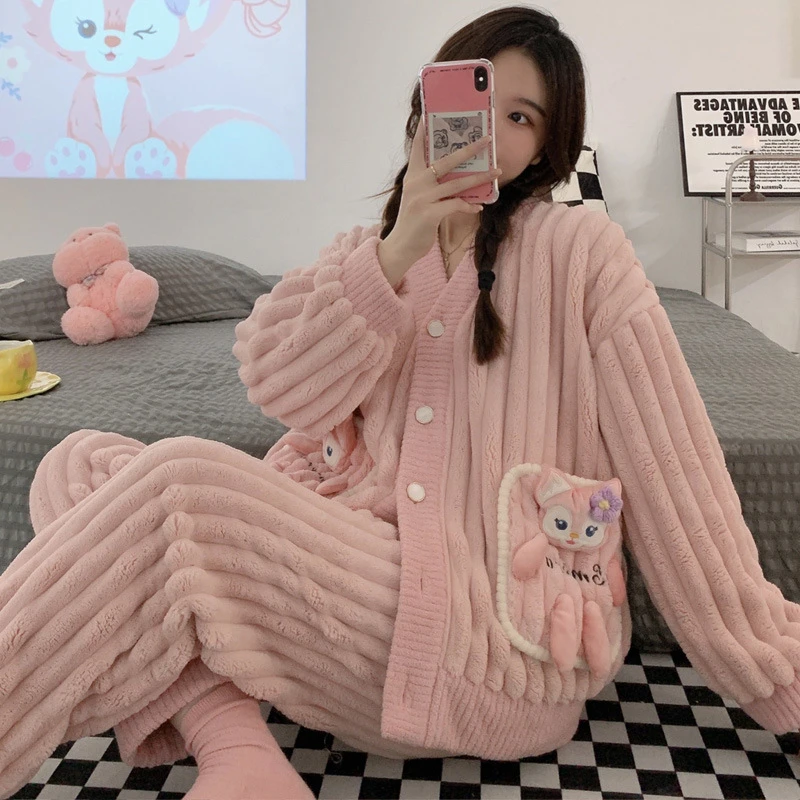 2023 New Spring Autumn Winter Women Flannel Pajamas Set Cartoon Animal Girl Warm Pijamas Sleepwear Thickened Pyjamas Home Wear
2023 New Spring Autumn Winter Women Flannel Pajamas Set Cartoon Animal Girl Warm Pijamas Sleepwear Thickened Pyjamas Home Wear