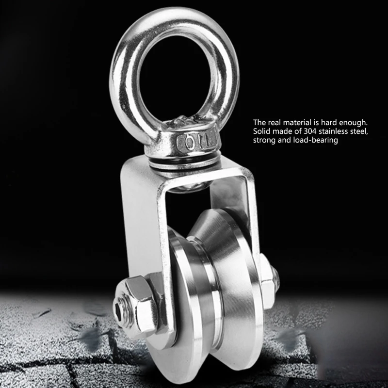 Reliable Swivel Pulley Silent 304 Stainless Steel Duplex Bearing Swivel Pulleys Roller Excellent Durability Wheel KXRE
Reliable Swivel Pulley Silent 304 Stainless Steel Duplex Bearing Swivel Pulleys Roller Excellent Durability Wheel KXRE