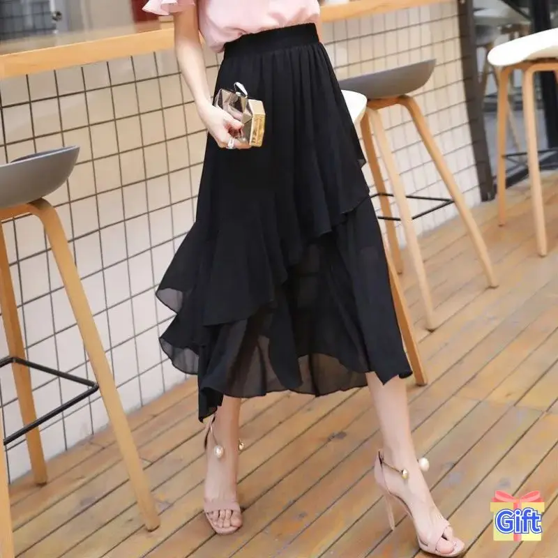Black Midi Skirts Casual Chiffon Plus Large Size Clothes Chubby Women High Waist Elegant Boho 2023 Summer Harajuku Korean Style
Black Midi Skirts Casual Chiffon Plus Large Size Clothes Chubby Women High Waist Elegant Boho 2023 Summer Harajuku Korean Style