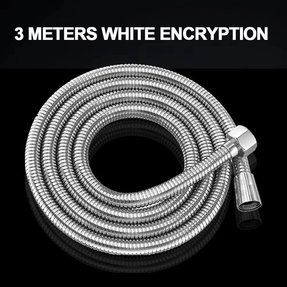 ZhangJi 3 метра Серебряный шланг для душа высокой плотности из нержавеющей стали Гибкая водопроводная труба Общий кран шланг Аксессуары для ванной комнаты
ZhangJi 3 метра Серебряный шланг для душа высокой плотности из нержавеющей стали Гибкая водопроводная труба Общий кран шланг Аксессуары для ванной комнаты