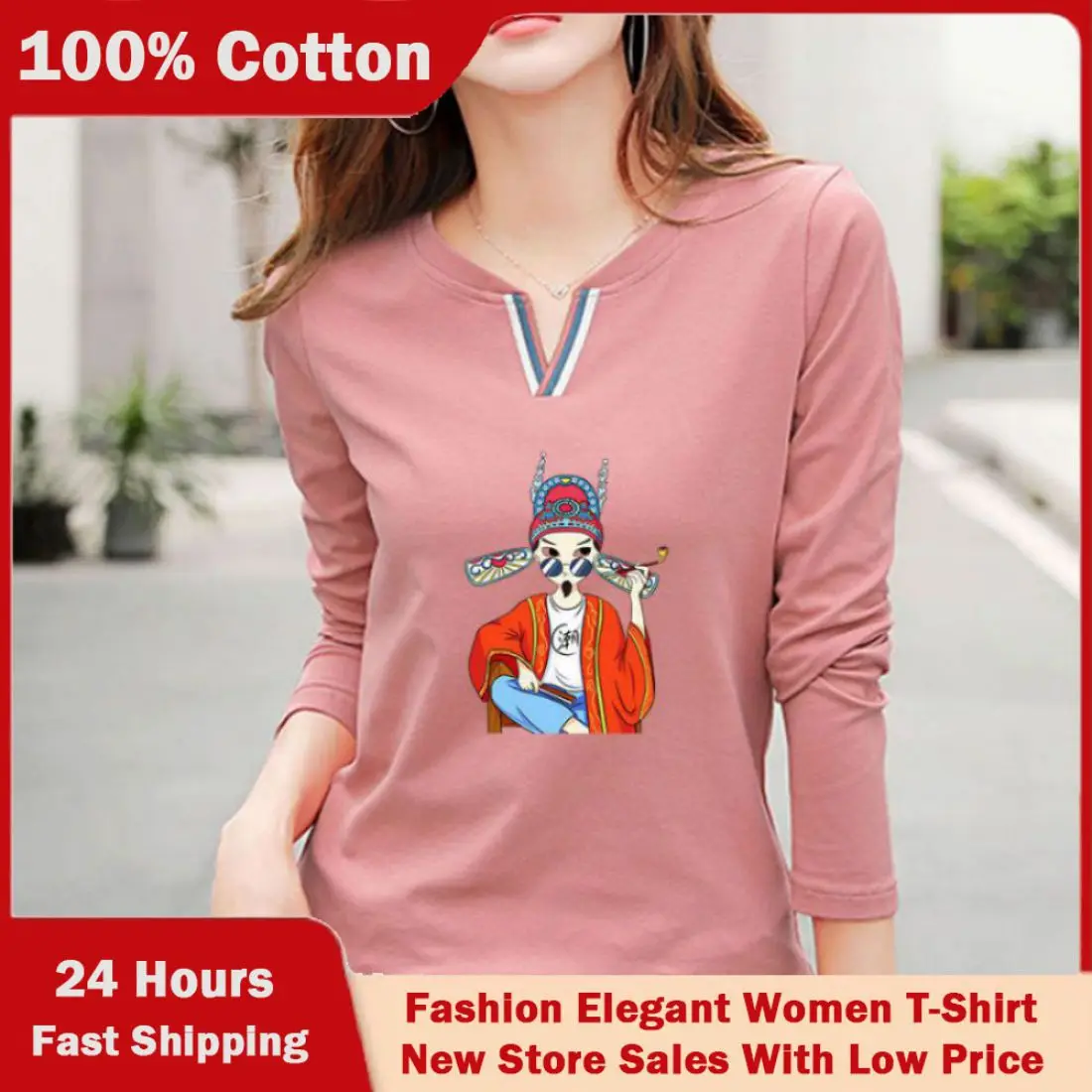 2023 New V Neck 100% Cotton T Shirt Woman Autumn Fashion Long Sleeve Shirt Women's T-shirt Loose Korean Style Women Shirts #246
2023 New V Neck 100% Cotton T Shirt Woman Autumn Fashion Long Sleeve Shirt Women's T-shirt Loose Korean Style Women Shirts #246