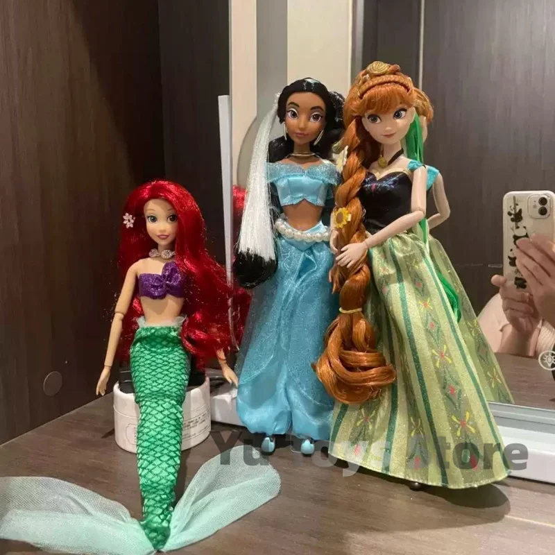 30 см Disney магазин Рапунцель Белль Мулан Мерида Анна Эльза Русалка мульти Жасмин