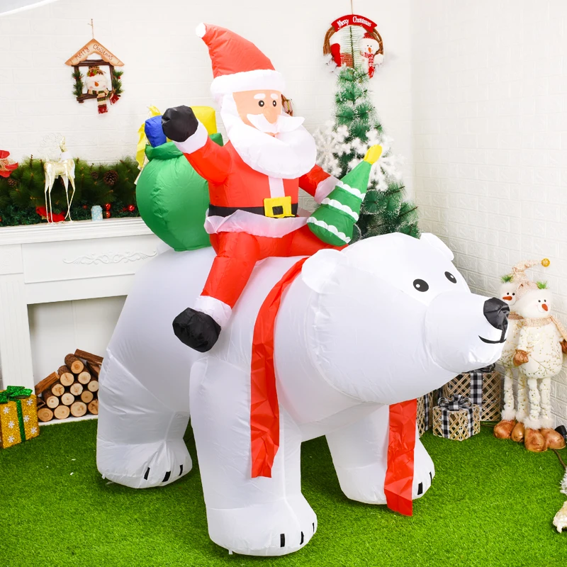 2M LED Polar Bear Inflatable Santa Claus Growwing Riding Polar Bear Inflatable Doll Outdoor Garden Christmas Decor
2M LED Polar Bear Inflatable Santa Claus Growwing Riding Polar Bear Inflatable Doll Outdoor Garden Christmas Decor