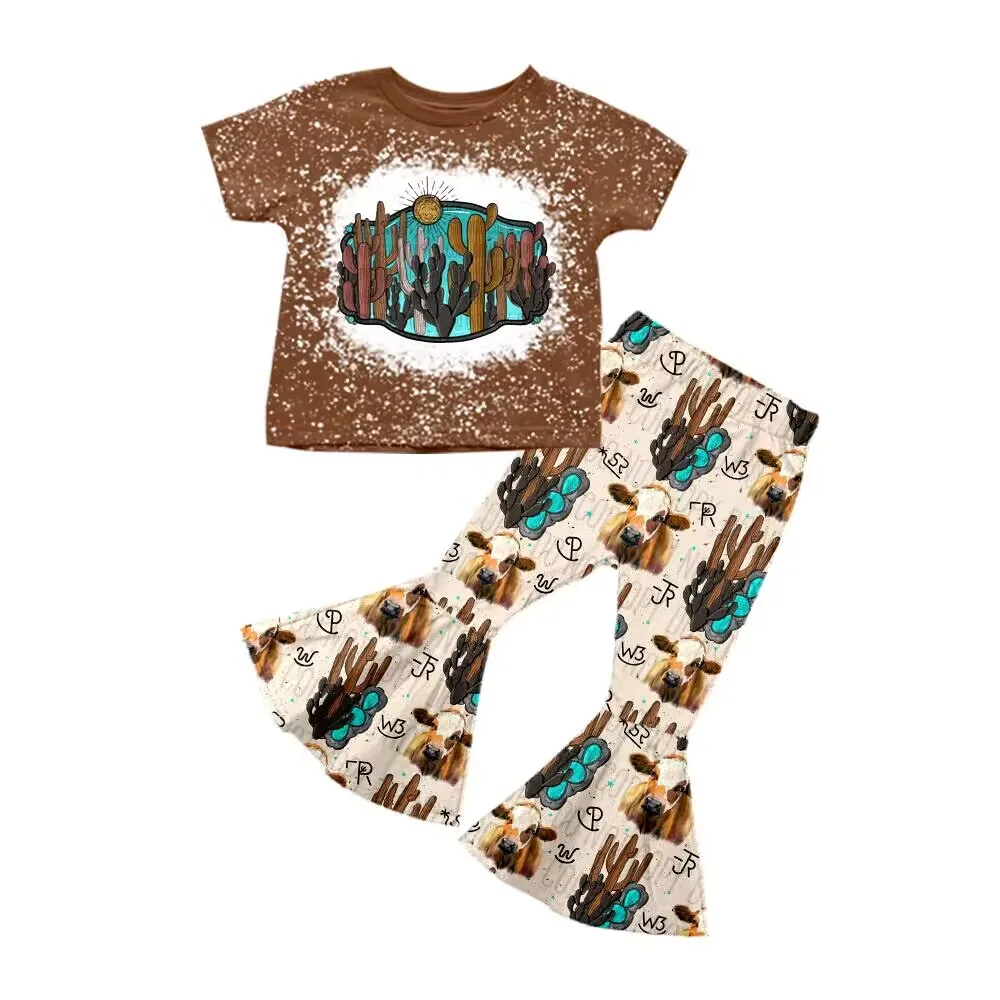 

Boutique Children Western Cowboys Outfit Turquoise Cactus Boys Clothes Girls Sets Kids Dresses Baby Blanket