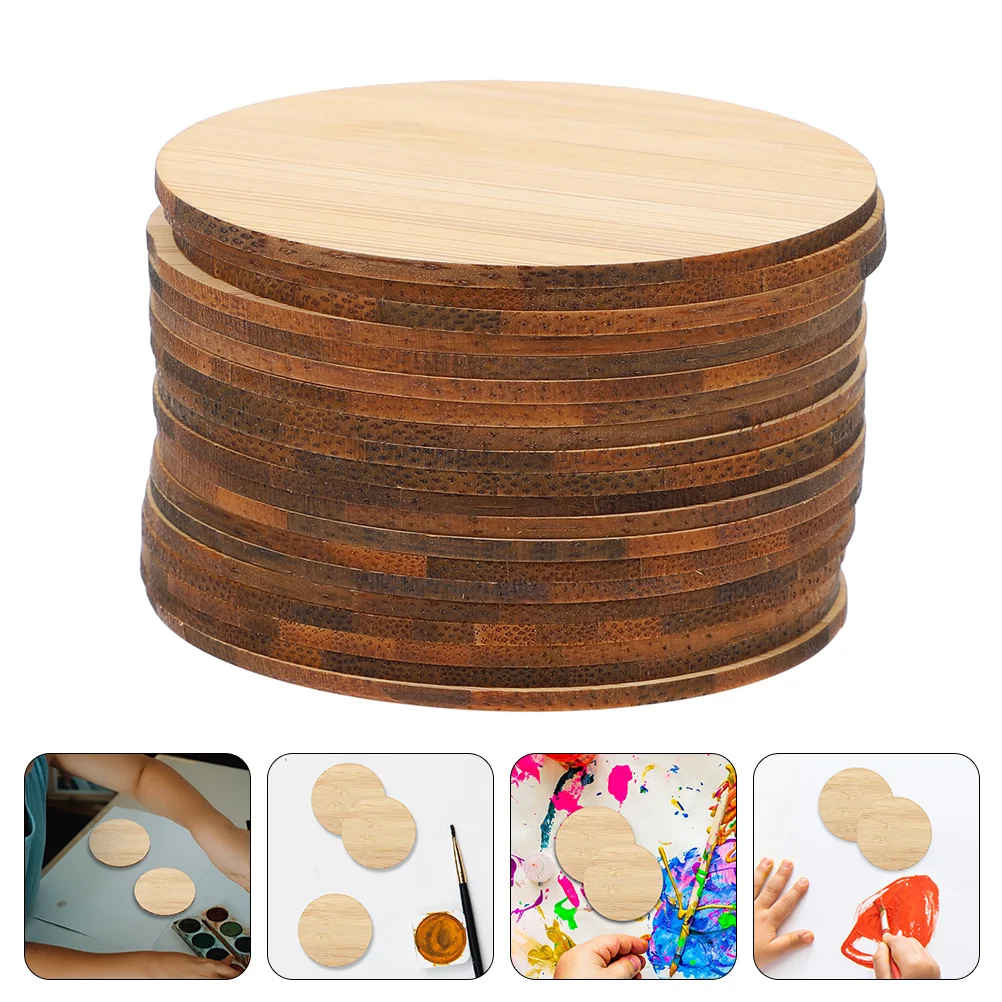 

Round Wood Unfinished Wooden Diy Slice Cutouts Tree Pieces Slices Rounds Piecepainting Blank Cutout Christmas Chips Rustic