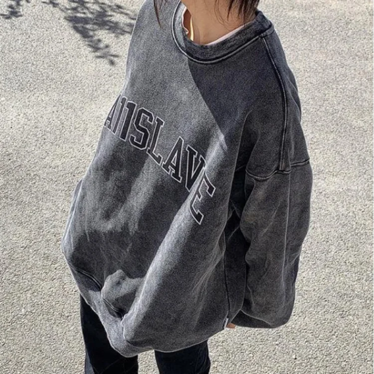 Женский Осенний пуловер с круглым вырезом и буквенным принтом, средней длины
Женский Осенний пуловер с круглым вырезом и буквенным принтом, средней длины