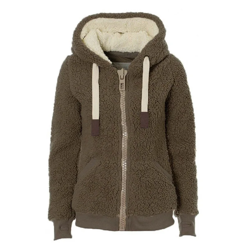 2021 Fashion Winter Thicken Fleece Sweater Fluffy Hooded Warm Zipper Cardigan Women Lambswool Overcoat Sherpa Tops Drop Shipping
2021 Fashion Winter Thicken Fleece Sweater Fluffy Hooded Warm Zipper Cardigan Women Lambswool Overcoat Sherpa Tops Drop Shipping