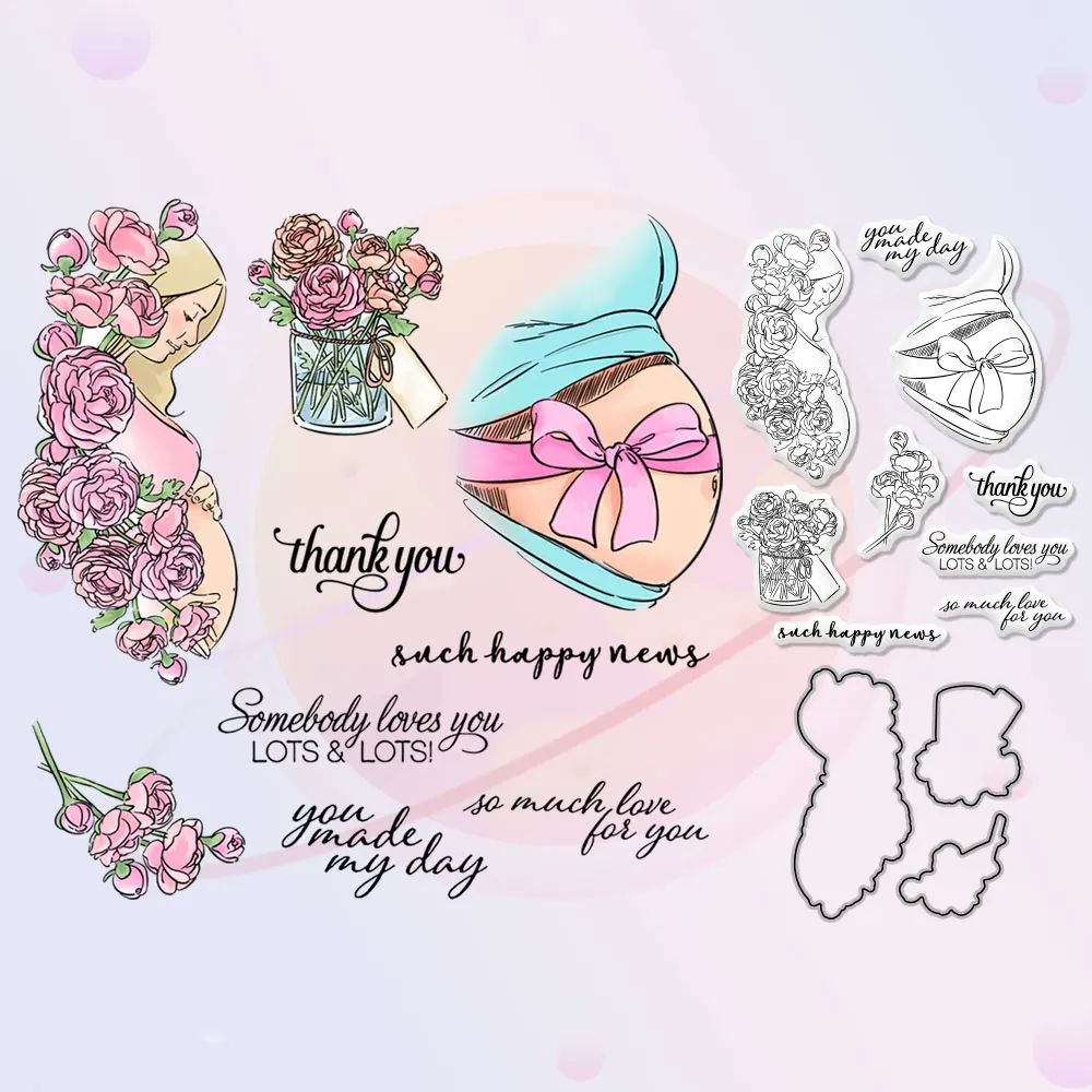 Great Mother Pregnant Woman In Flowers Cutting Dies Clear Stamp Set DIY Scrapbooking Metal Dies Cut Silicone Stamps For Cards
Great Mother Pregnant Woman In Flowers Cutting Dies Clear Stamp Set DIY Scrapbooking Metal Dies Cut Silicone Stamps For Cards