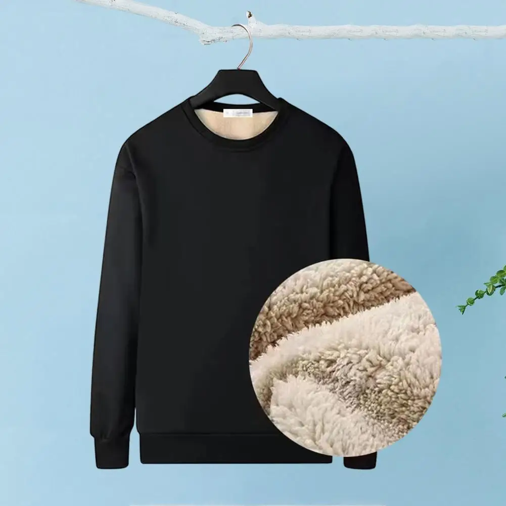 Casual Men Sweatshirt Thickened Warm Fleece Lining Sweatshirt Men's O-neck Pullover Tops for Autumn/winter Solid Color
Casual Men Sweatshirt Thickened Warm Fleece Lining Sweatshirt Men's O-neck Pullover Tops for Autumn/winter Solid Color