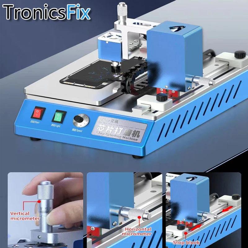 New JC Aixun Chip Grinder Screen Hard Disk CPU Touch IC Mainboard for Mobile Phone Maintenance Professional Grinding Machine
New JC Aixun Chip Grinder Screen Hard Disk CPU Touch IC Mainboard for Mobile Phone Maintenance Professional Grinding Machine