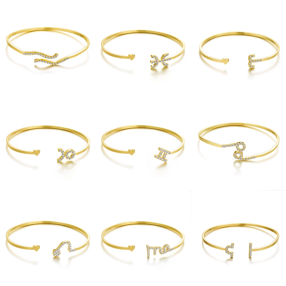 Luxury Female White Zircon Bracelet Adjustable Charm Zodiac Bracelets Women Elegant Gold Silver Color 12 Constellation Jewelry
Luxury Female White Zircon Bracelet Adjustable Charm Zodiac Bracelets Women Elegant Gold Silver Color 12 Constellation Jewelry