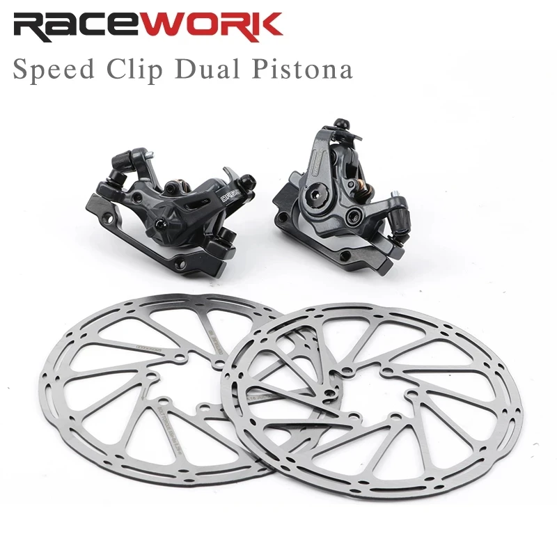 RACEWORK MTB дисковые тормозные суппорты горный велосипед скоростной зажим двойной поршень механический с ротором 160 мм
RACEWORK MTB дисковые тормозные суппорты горный велосипед скоростной зажим двойной поршень механический с ротором 160 мм