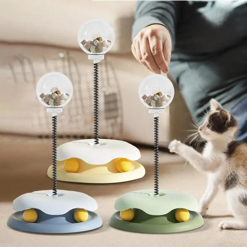 

Cat Toys 360 Degrees Shaking Leakage Food Ball With Non-Slip Pad Pet Exercise Toy Ball Automatic Rolling Ball Kitten Toys