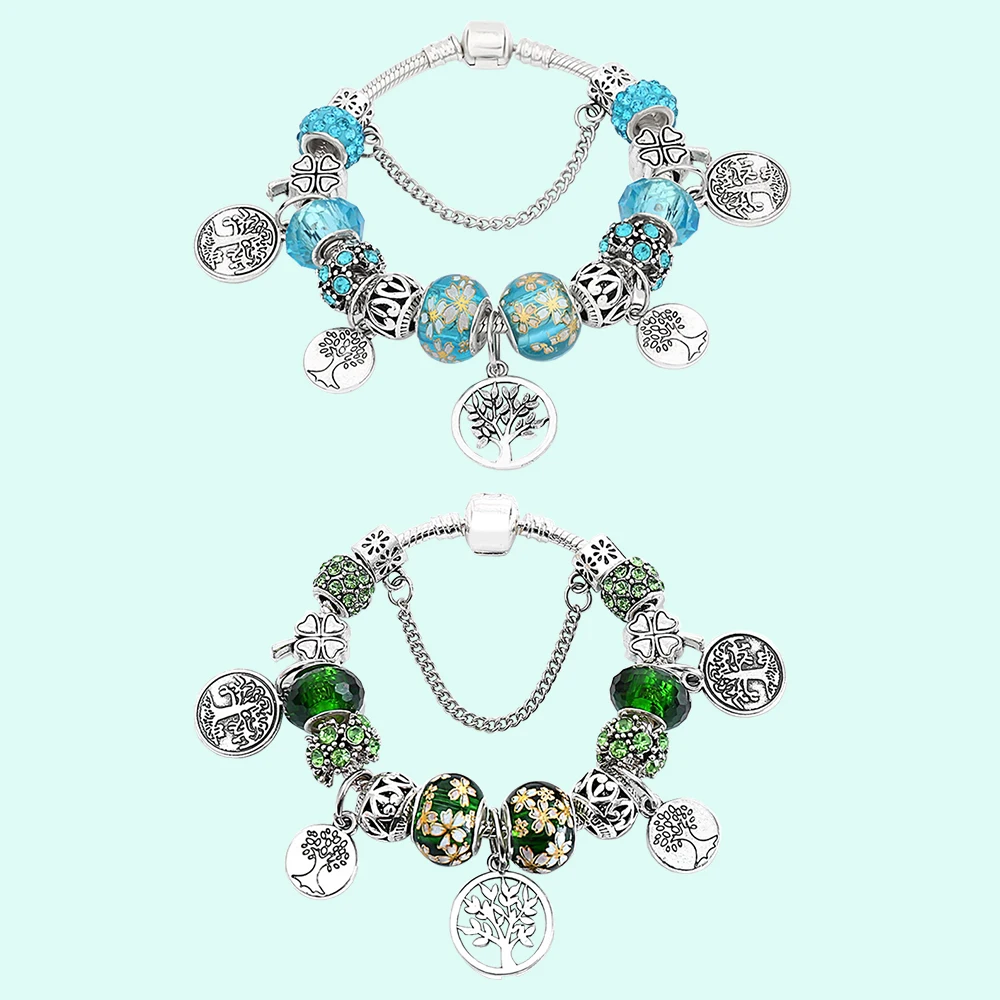 925 Silver Family Tree Crystal Painted Optional Sleeve Snake Chain Bracelet fit for Fashion Making Luxury Ladies Jewelry Gift
925 Silver Family Tree Crystal Painted Optional Sleeve Snake Chain Bracelet fit for Fashion Making Luxury Ladies Jewelry Gift