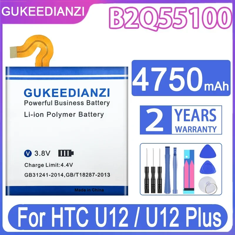 Аккумулятор 4750 мАч B2Q55100 для HTC U12 + Plus U12Plus U 12 высококачественная сменная батарея