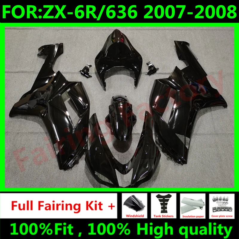 Motorcycle Injection mold Fairings Kit fit for Ninja ZX-6R 2007 2008 ZX6R zx 6r 636 07 08 bodywork full fairing set black
Motorcycle Injection mold Fairings Kit fit for Ninja ZX-6R 2007 2008 ZX6R zx 6r 636 07 08 bodywork full fairing set black