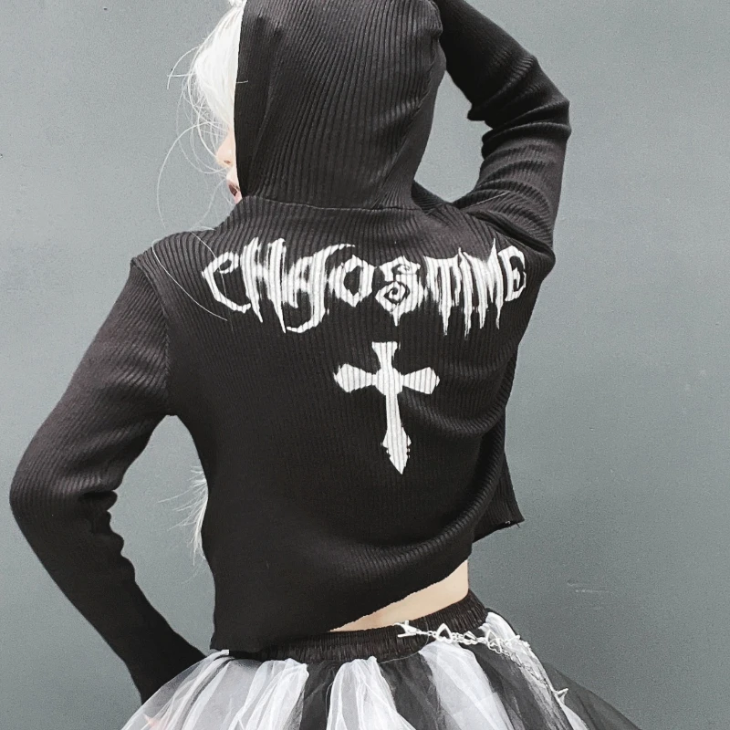 Y2K Clothes Black Hoodies Japanese Harajuku Hot Girls Cross Print T-Shirt Long Sleeve Tops Women Slim Fit Gothic Streetwear
Y2K Clothes Black Hoodies Japanese Harajuku Hot Girls Cross Print T-Shirt Long Sleeve Tops Women Slim Fit Gothic Streetwear