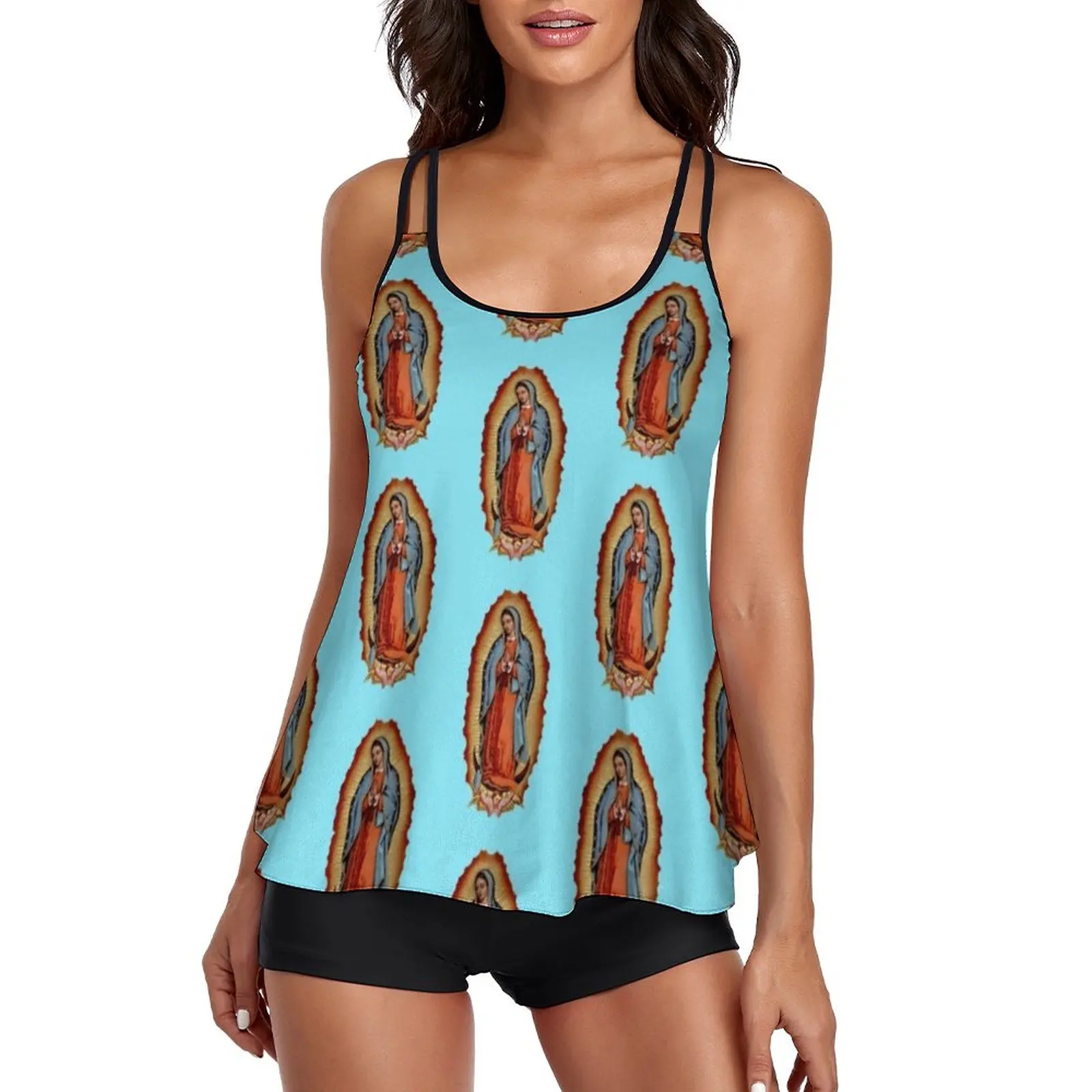 Virgin Mary Maria Swimsuit Diego De Guadalupe Two Piece Tankini Swimwear Fantasy Swimsuits Large Size Print Beach Beach Outfits 
Virgin Mary Maria Swimsuit Diego De Guadalupe Two Piece Tankini Swimwear Fantasy Swimsuits Large Size Print Beach Beach Outfits