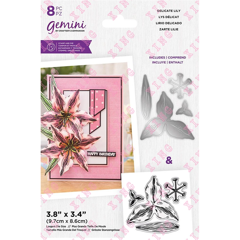 2022 Newest Delicate Lily Metal Cutting Dies Scrapbook Decorate Embossing Stamps Diy Greeting Card Handmade Craft Reusable Molds 
2022 Newest Delicate Lily Metal Cutting Dies Scrapbook Decorate Embossing Stamps Diy Greeting Card Handmade Craft Reusable Molds