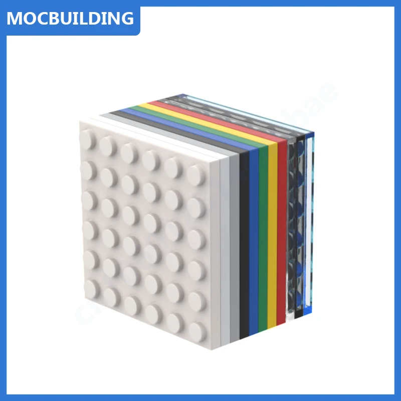 50 г около 10 шт. строительные блоки Moc детали кирпичи 3958 пластина 6x6 DIY совместимые