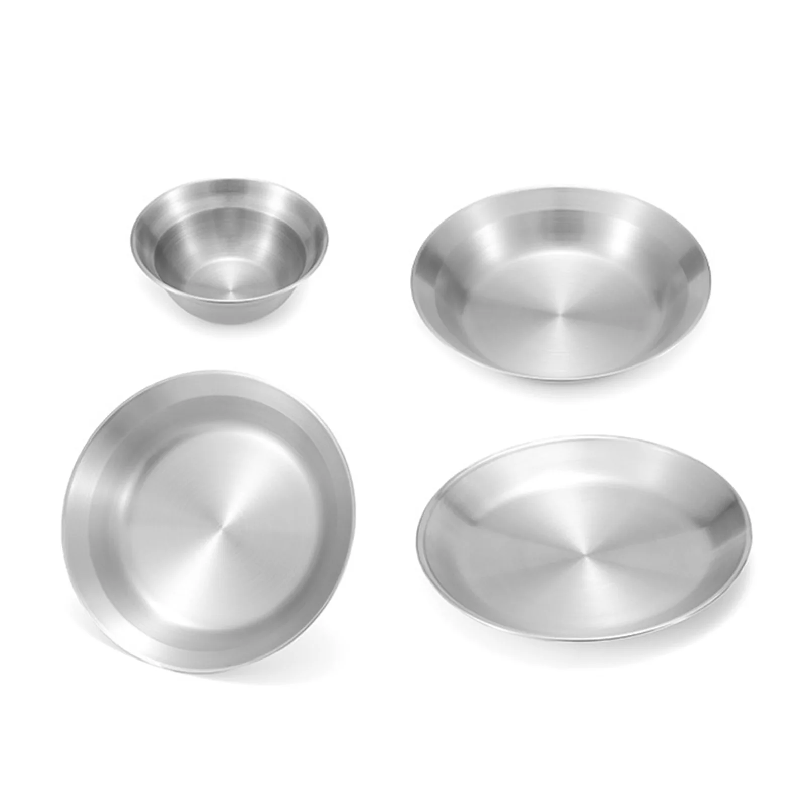 4 Pcs Stainless Steel Bowl Set Brushed Metal Camping Plates Reusable Round Dinner Plates Dishes Ideal For Cooking Baking &
4 Pcs Stainless Steel Bowl Set Brushed Metal Camping Plates Reusable Round Dinner Plates Dishes Ideal For Cooking Baking &