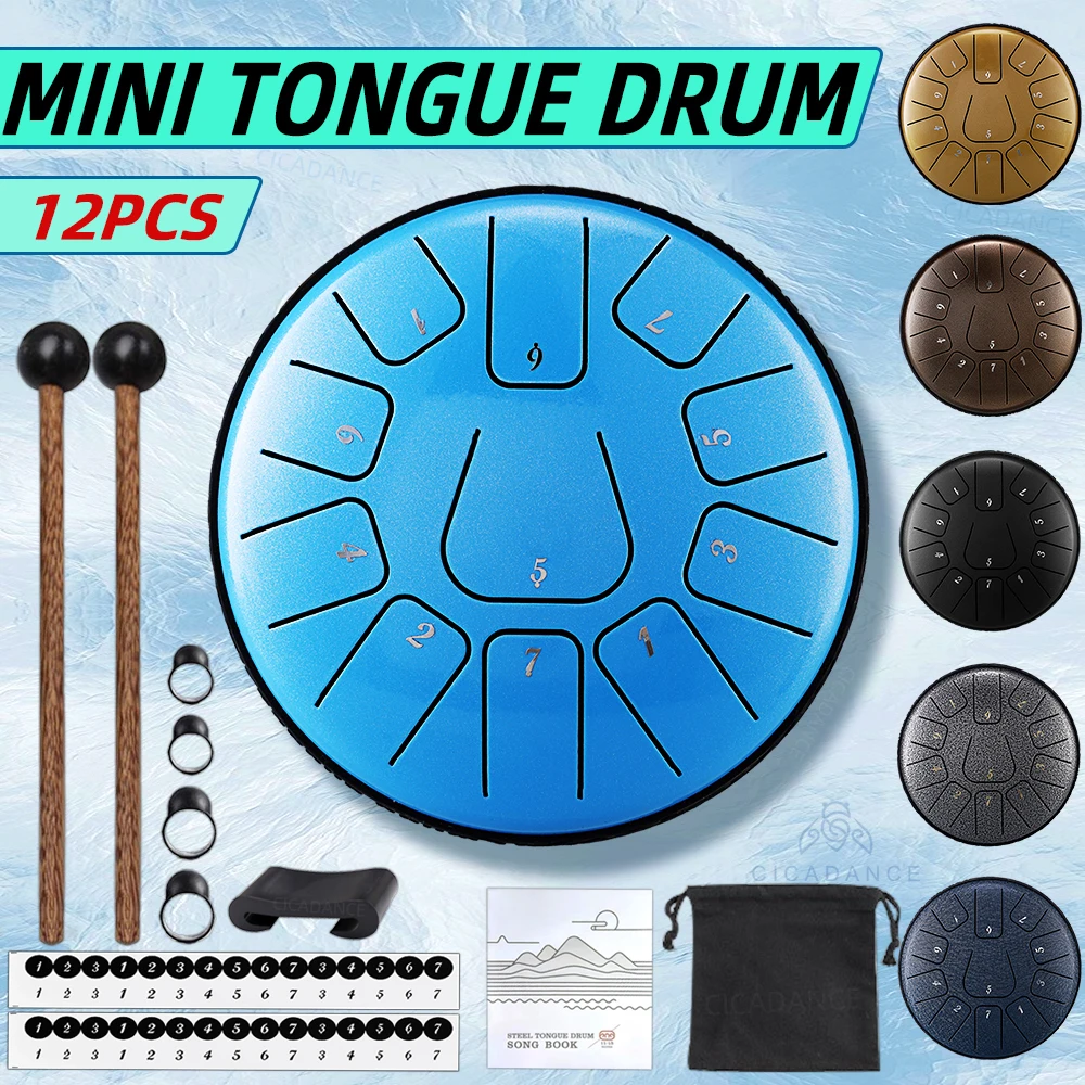 6 Inch Steel Tongue Drum 11 Tone D Key Meditation Yoga Sound Healing Percussion Musical Instrument with Bag Christmas Gifts
6 Inch Steel Tongue Drum 11 Tone D Key Meditation Yoga Sound Healing Percussion Musical Instrument with Bag Christmas Gifts