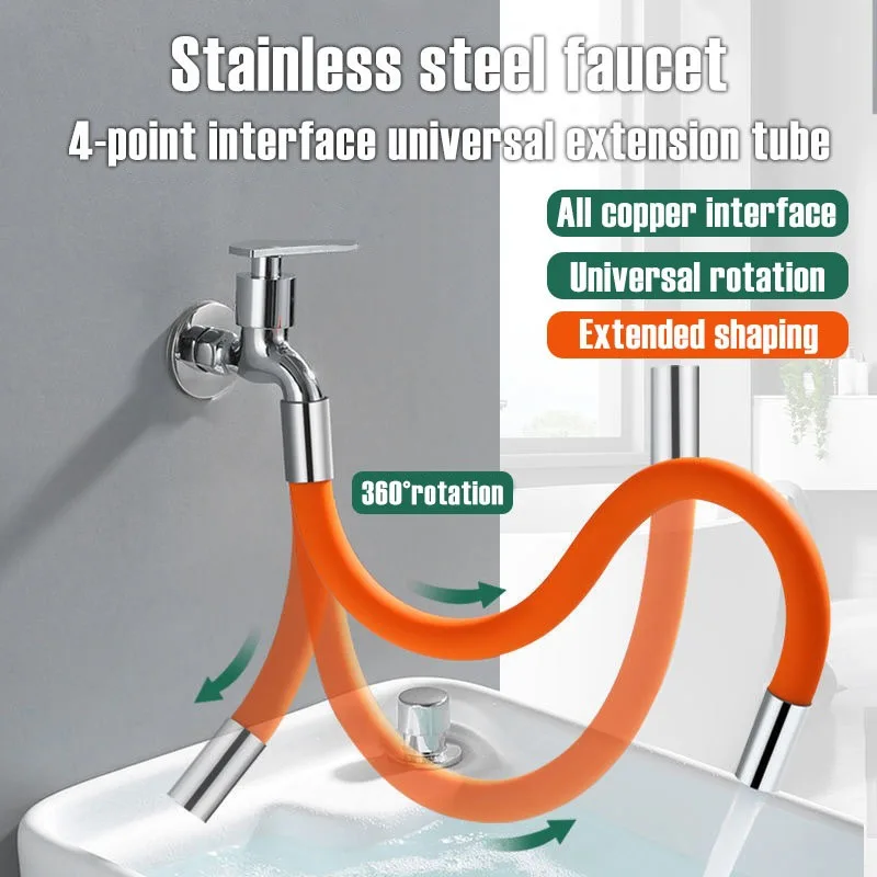 Faucet Extender Bathroom 360° Swivel Adjustment Free Bend Splash Resistant Firm and Rust-Free Easy Access To Water
Faucet Extender Bathroom 360° Swivel Adjustment Free Bend Splash Resistant Firm and Rust-Free Easy Access To Water