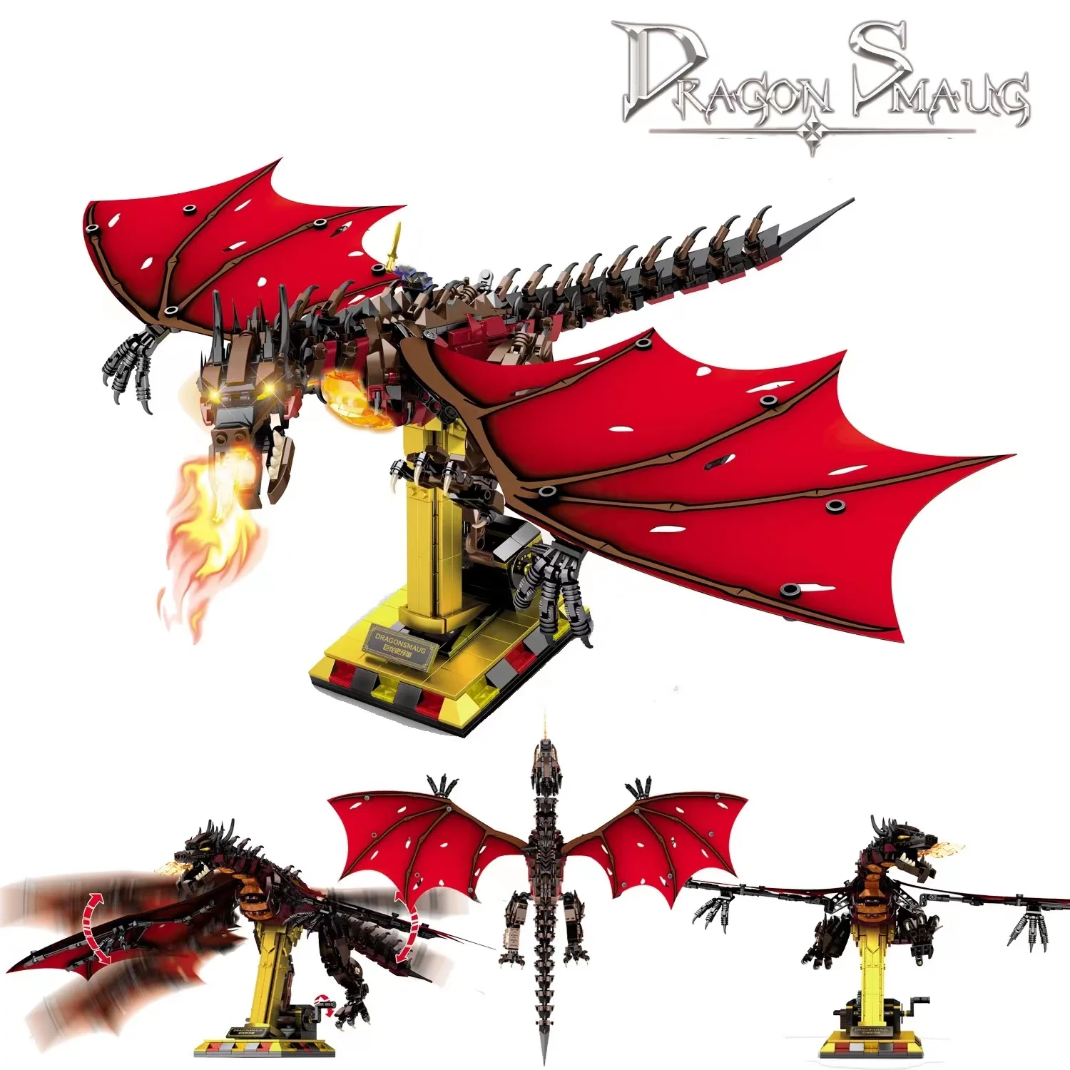 Smaug Movie Dragon Building Blocks Model Moc Idea Mother Dragon Anime Action Figures Bricks DIY Toys for Children Birthday Gift
Smaug Movie Dragon Building Blocks Model Moc Idea Mother Dragon Anime Action Figures Bricks DIY Toys for Children Birthday Gift