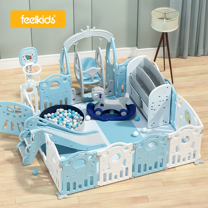 Feiqitoy new design fashion customize playground indoor children kids large square play yard for safety fence baby playpens
Feiqitoy new design fashion customize playground indoor children kids large square play yard for safety fence baby playpens