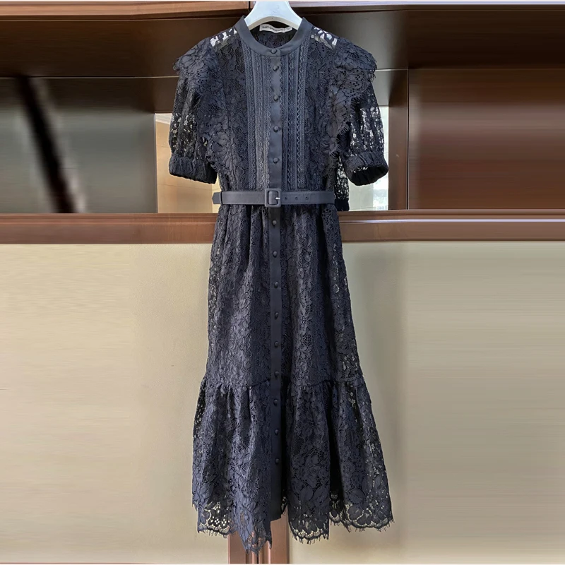 Red RoosaRosee Top Quality Spring Summer 2022 Women Luxury Hollow-out Sexy Perspective Short Sleeve Black Party Dress Robe Femme
Red RoosaRosee Top Quality Spring Summer 2022 Women Luxury Hollow-out Sexy Perspective Short Sleeve Black Party Dress Robe Femme