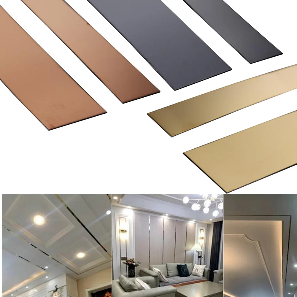 5 Meter Self Adhesive Stainless-Steel Bar Mirror Metal Strip Decor Moulding Trim Wall Ceiling Decorative Lines Gold Tape
5 Meter Self Adhesive Stainless-Steel Bar Mirror Metal Strip Decor Moulding Trim Wall Ceiling Decorative Lines Gold Tape