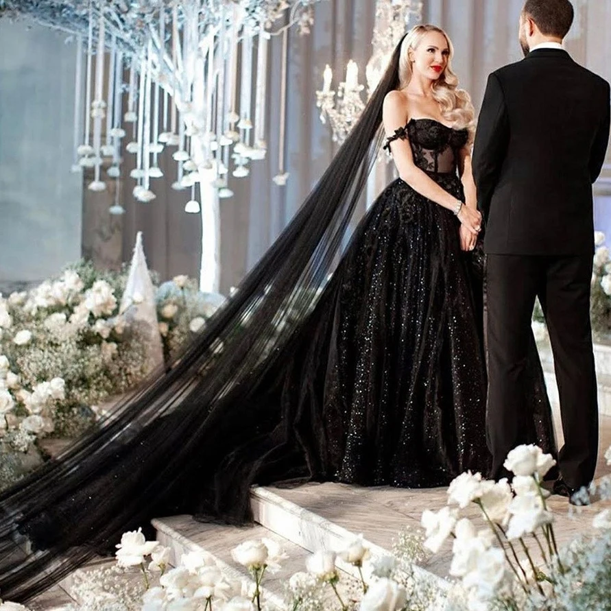 

Женское винтажное свадебное платье It's yiiya, черное готическое платье с кружевной аппликацией на лето 2019