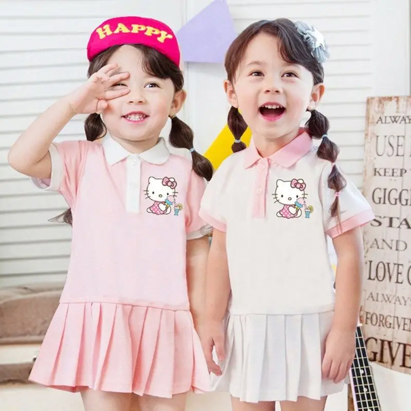 kawaii sanrio hello kitty Summer children's pleated skirt Anime Series Polo shirt neckline Cartoon Pure cotton princess dress
kawaii sanrio hello kitty Summer children's pleated skirt Anime Series Polo shirt neckline Cartoon Pure cotton princess dress