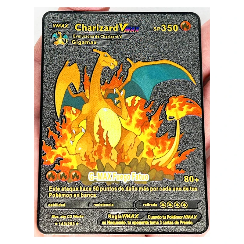 27 стилей, Покемон, Charizard, черный, из нержавеющей стали, модель VMAX, игрушки, хобби, коллекционные предметы, коллекционная игра
27 стилей, Покемон, Charizard, черный, из нержавеющей стали, модель VMAX, игрушки, хобби, коллекционные предметы, коллекционная игра