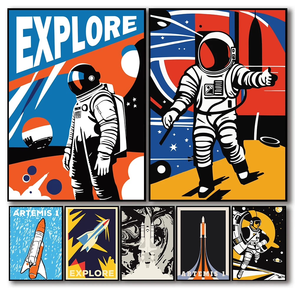 Картина на холсте с изображением космонавта, уличные граффити, плакаты и принты, настенные картины для гостиной, домашний декор без рамки
Картина на холсте с изображением космонавта, уличные граффити, плакаты и принты, настенные картины для гостиной, домашний декор без рамки